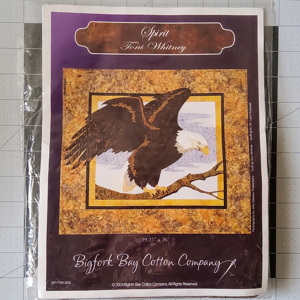 Cotton Quilting Craft Fabric Batik Eagle Kit Spirit Toni Whitney Bigfork Bay